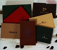 DM Packaging offers both Natural and Tinted Kraft Apparel Boxes in a variety of sizes and colors.