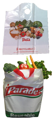 100% Recyclable Lead Free Soft-Loop Handled Poly Shopping Bags