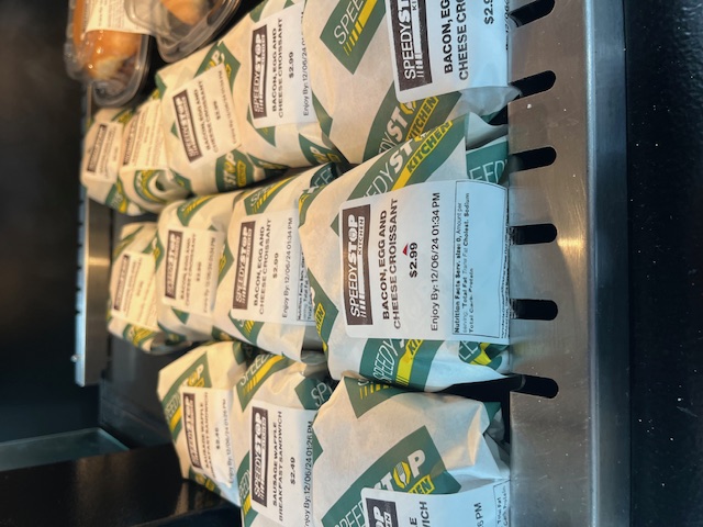 Bacon, egg and cheese croissants wrapped in ToasteeWrap at SpeedyStop Kitchen